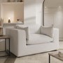 Beige Boucle 3 Seater Sofa and Love Seat Set - Hudson