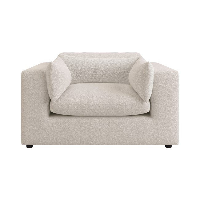 ALMOST PERFECT - Beige Boucle Love Seat - Hudson