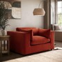 ALMOST PERFECT - Hudson Orange Velvet Cuddle Chair