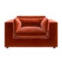 Burnt Orange Velvet Cuddle Chair - Hudson