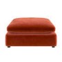 Burnt Orange Velvet Footstool - Hudson