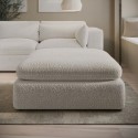 HSN012 Beige Boucle Footstool - Hudson 