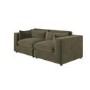 ALMOST PERFECT - Hudson Khaki Green Velvet 3 Seater Sofa