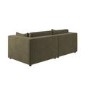 ALMOST PERFECT - Hudson Khaki Green Velvet 3 Seater Sofa