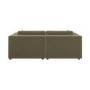 Khaki Green Velvet 3 Seater Sofa - Hudson