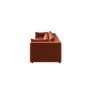 Large Burnt Orange Velvet 4 Seater Sofa - Hudson