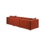 Large Burnt Orange Velvet 4 Seater Sofa - Hudson