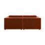 Burnt Orange Velvet 3 Seater Sofa - Hudson