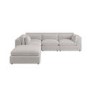 Large Beige Boucle 5 Seater Modular Corner Sofa - Hudson