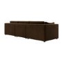 ONLY OPENED - Chocolate Brown Velvet 4-Seater L-Shape Corner Sofa with Reversible Chaise - Hudson