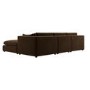 Large Chocolate Brown Velvet 4-Seater Reversible Chaise Corner Sofa – Hudson  