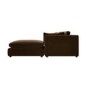 Large Chocolate Brown Velvet 4-Seater Reversible Chaise Corner Sofa – Hudson  