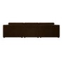 Large Chocolate Brown Velvet 4 Seater Sofa - Hudson