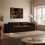 Large Chocolate Brown Velvet 3 Seater Sofa - Hudson