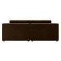 Large Chocolate Brown Velvet 3 Seater Sofa - Hudson