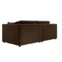 Large Chocolate Brown Velvet 3 Seater Sofa - Hudson