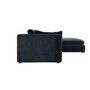 Large Charcoal Grey Velvet Reversible 4 Seater Chaise Corner Sofa - Hudson