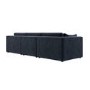 Large Charcoal Grey Velvet Reversible 4 Seater Chaise Corner Sofa - Hudson