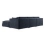 Large Charcoal Grey Velvet Reversible 4 Seater Chaise Corner Sofa - Hudson