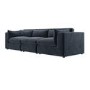 Large Charcoal Grey Velvet 4 Seater Sofa - Hudson