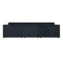 Large Charcoal Grey Velvet 4 Seater Sofa - Hudson