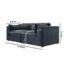Charcoal Grey Velvet 3 Seater Sofa - Hudson