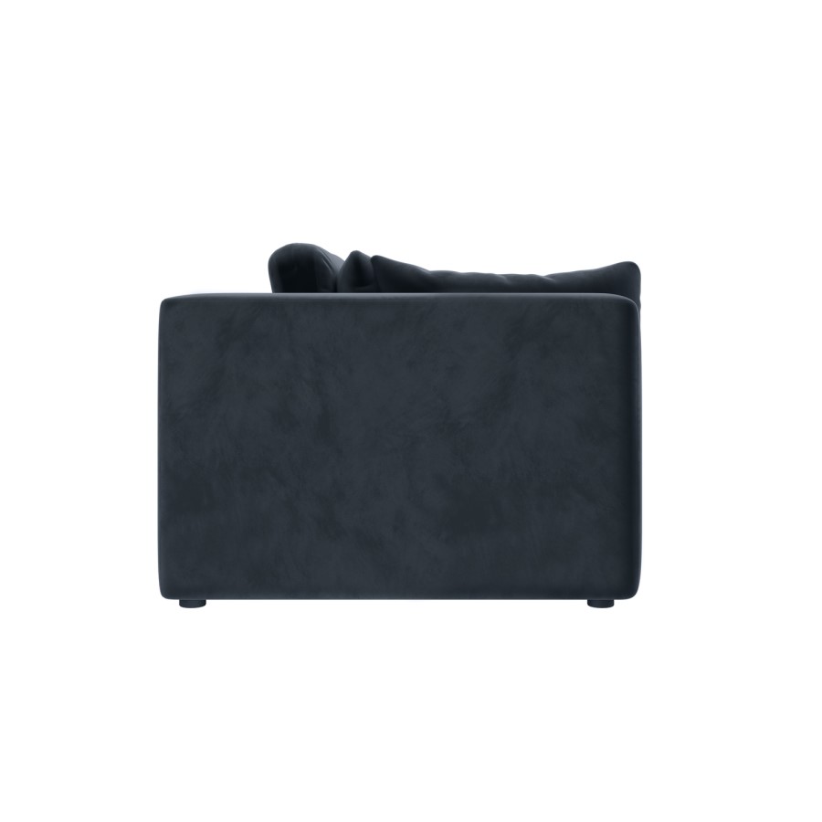 Charcoal Grey Velvet 3 Seater Sofa - Hudson