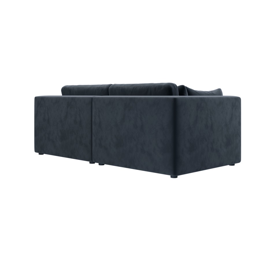 Charcoal Grey Velvet 3 Seater Sofa - Hudson