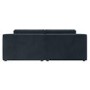 Charcoal Grey Velvet 3 Seater Sofa - Hudson