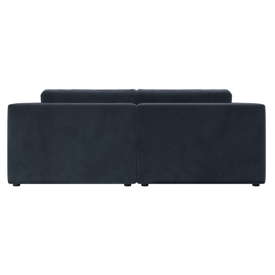 Charcoal Grey Velvet 3 Seater Sofa - Hudson
