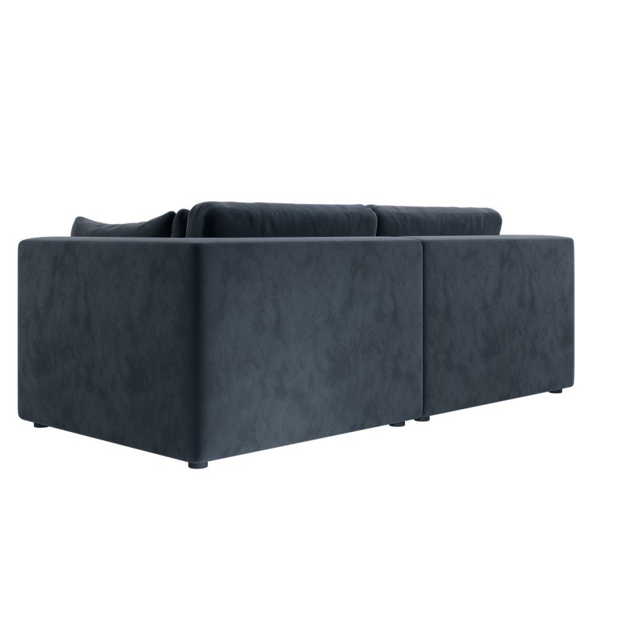 Charcoal Grey Velvet 3 Seater Sofa - Hudson