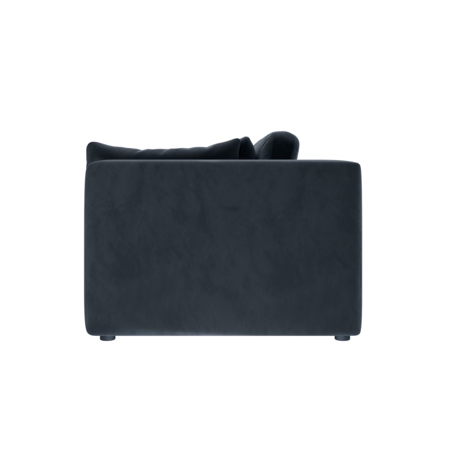 Charcoal Grey Velvet 3 Seater Sofa - Hudson