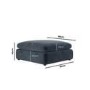 Charcoal Grey Velvet Foostool - Hudson