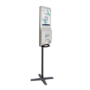 Hygiene Tech Floor Standing Digital signage screen with hand sanitiser - plug and play USB