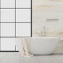 Square Brushed Single Bar Heated Towel Rail 19W - Burdock