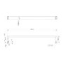 Square Single Bar Heated Towel Rail 19W - Burdock