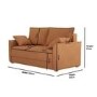 Orange Fabric 2 Seater Pull Out Sofa Bed - Hunter