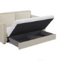 Beige Velvet 2 Seater Pull Out Sofa Bed - Hunter 