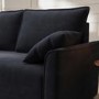 2 Seater Large Pull-Out Sofa Bed with Storage in Navy Chenille - Hunter