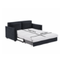 2 Seater Large Pull-Out Sofa Bed with Storage in Navy Chenille - Hunter