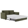 2 Seater Large Pull Out Sofa-Bed with Storage in Khaki Chenille - Hunter