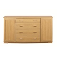 Caxtons Huxley Oak 2 Door/4 Drawer Sideboard