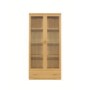 Caxtons Huxley Oak 2 Glazed Door/1 Drawer Display Cabinet