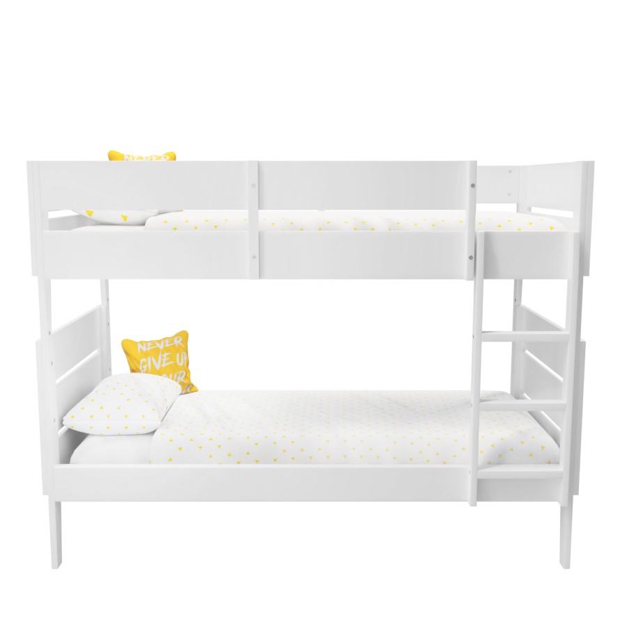 White Wooden Detachable Bunk Bed - Hugo