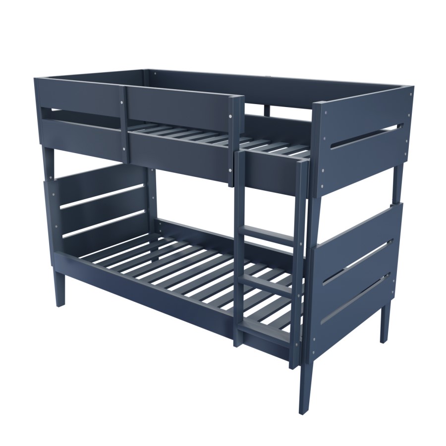 GRADE A2 - Navy Blue Wooden Detachable Bunk Bed - Hugo