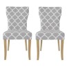 LPD Pair of Hugo Grey and White Fabic Chairs