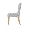 GRADE A2 - LPD Pair of Hugo Grey and White Fabic Chairs