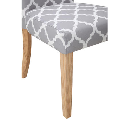 LPD Pair of Hugo Grey and White Fabic Chairs