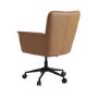 Tan Faux Leather Swivel Office Chair - Hugh 