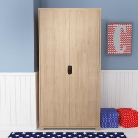 2 Door Wardrobe With Oak Finish